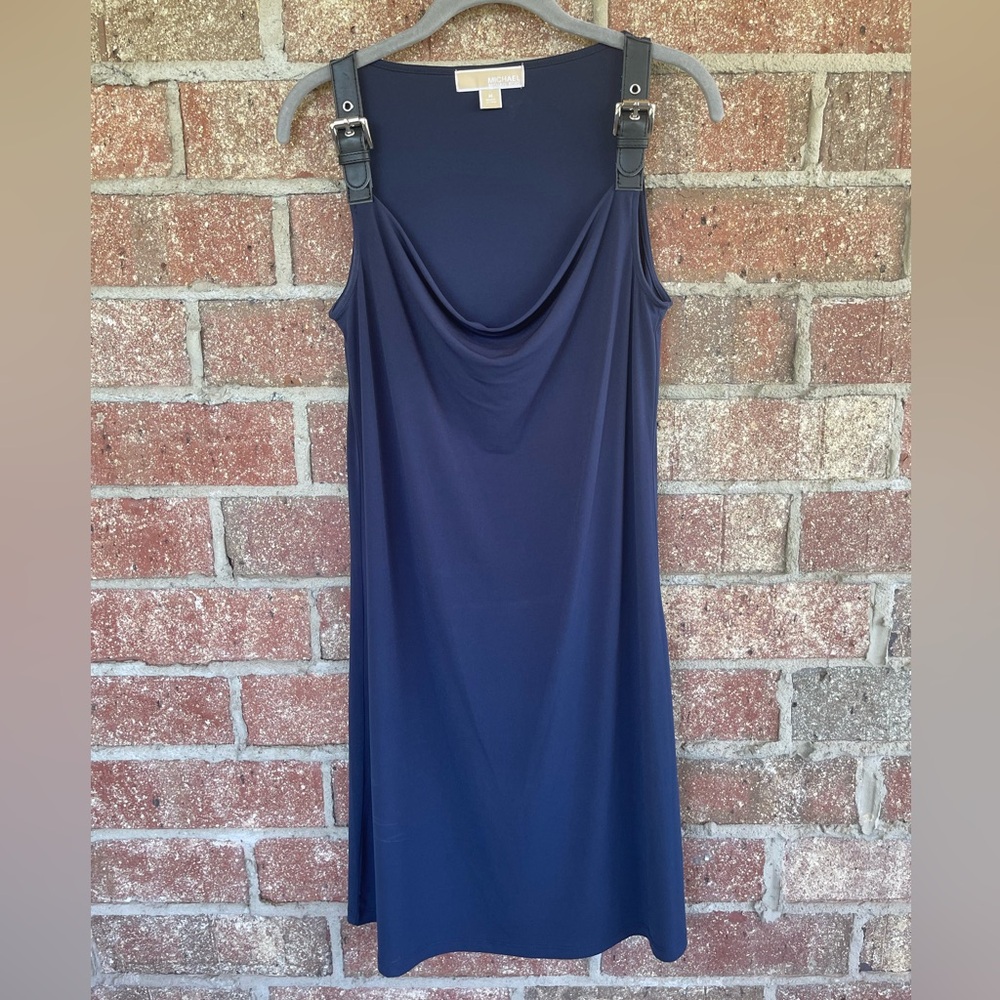Michael Kors Blue Cowl Neck Slip Dress